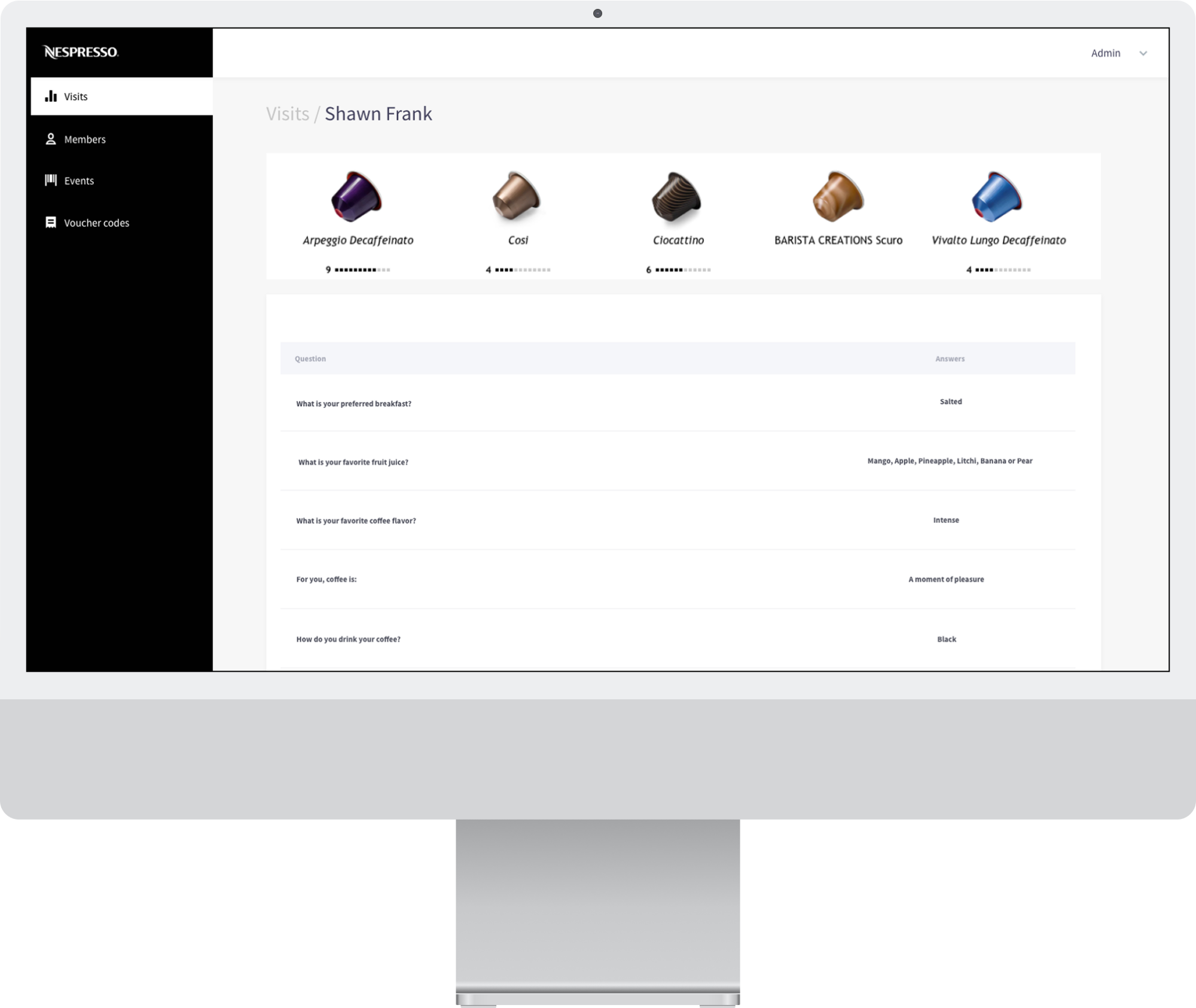 Nespresso CMS for the iOS app