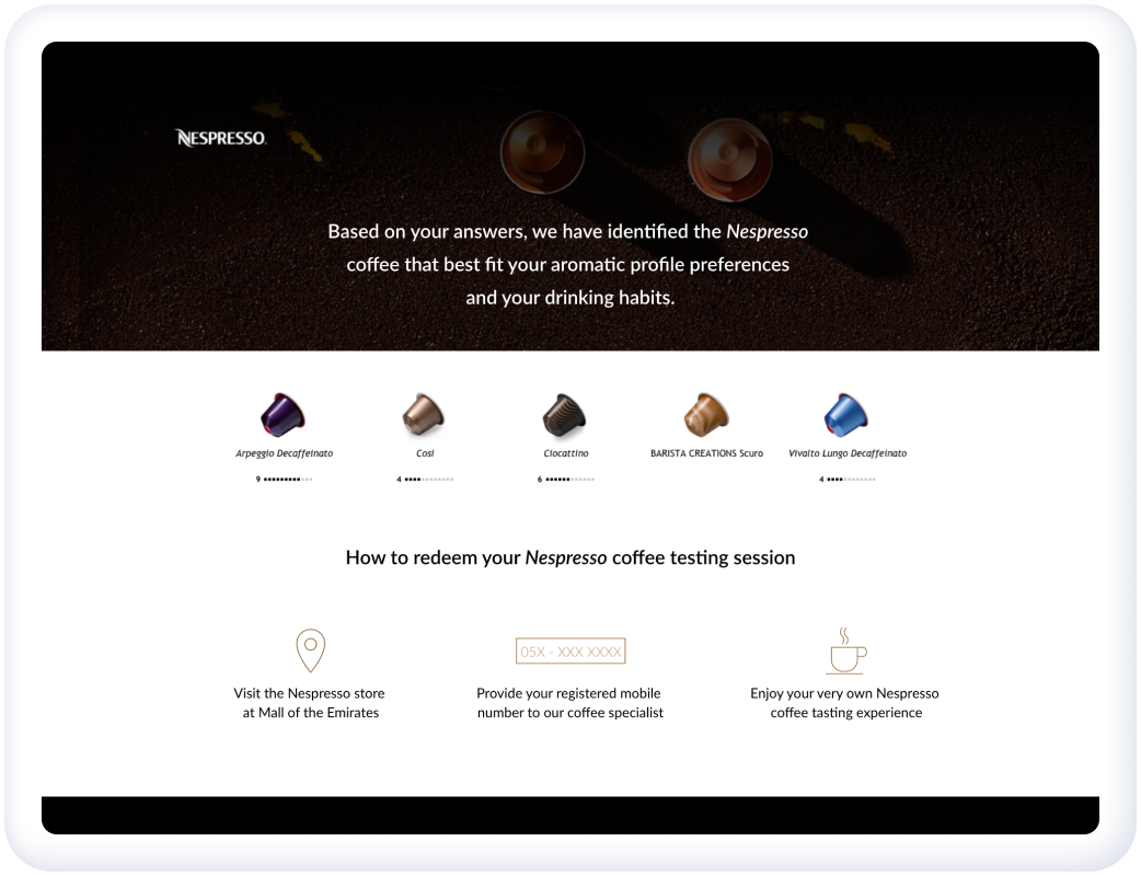 Nespresso coffee app for iOS using Swift