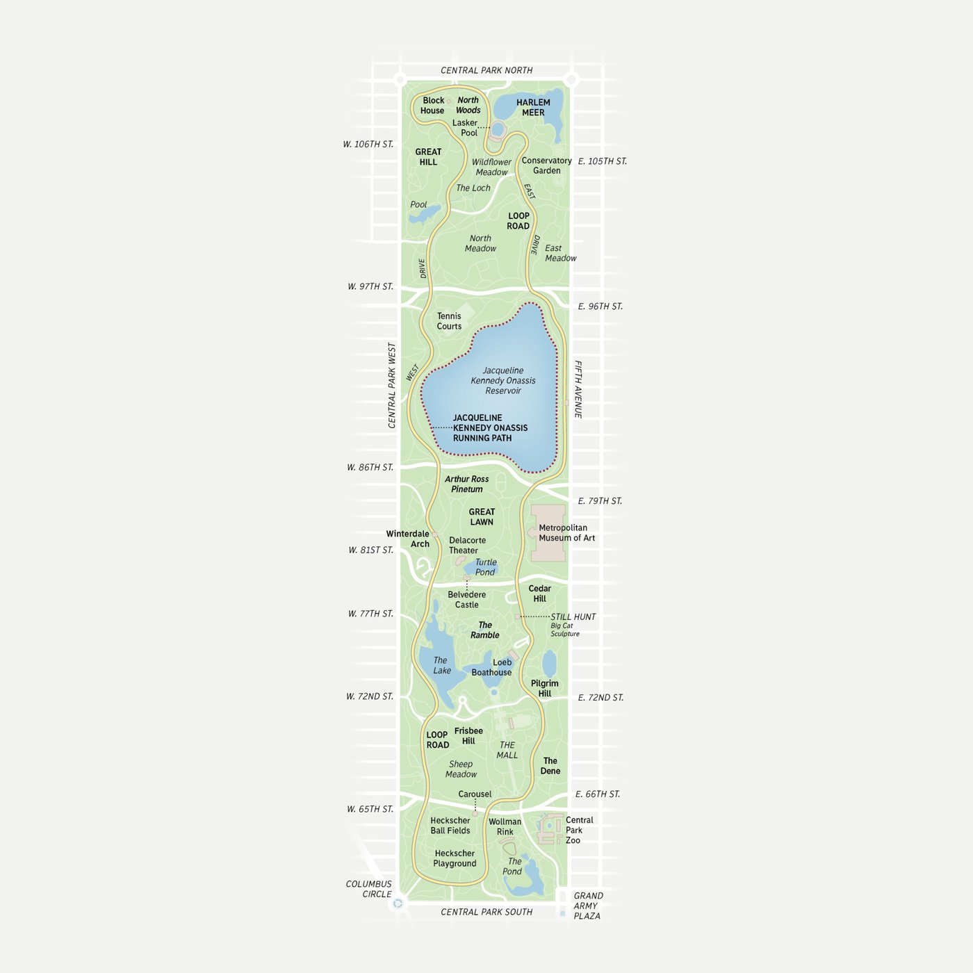Central Park Map - Cartografix