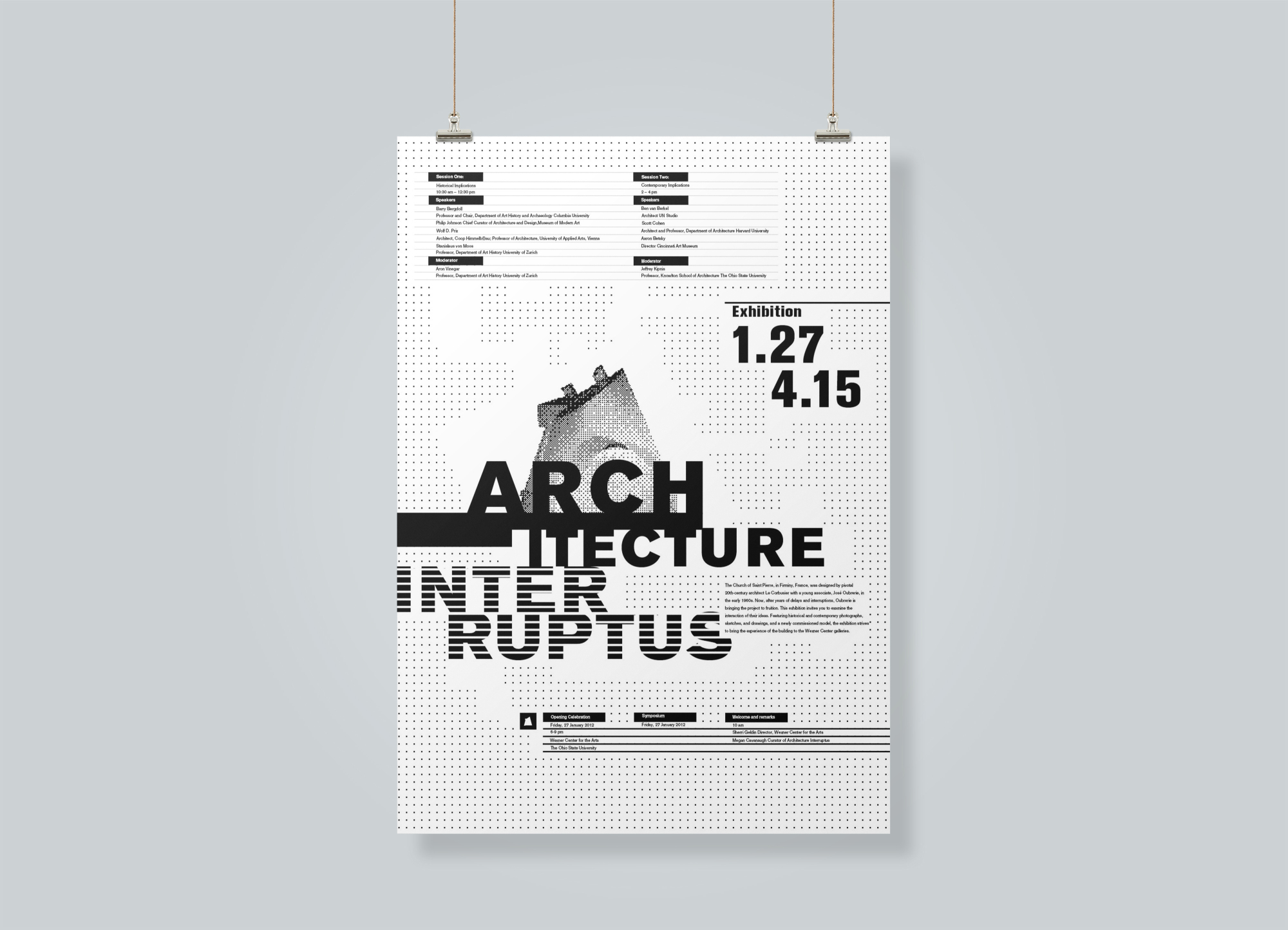 Historical architecture exhibition store poster