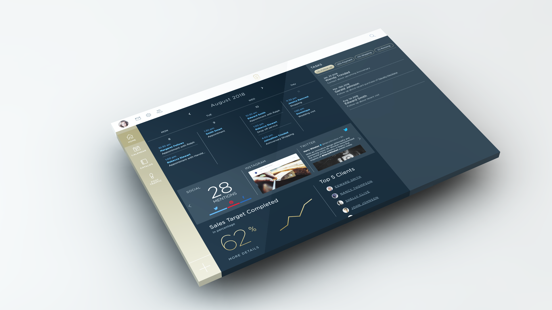 Harry Winston Dashboard