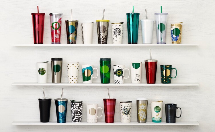 Floating Merch Rack Starbucks Starbucks / Merchandise - click here if you're lost